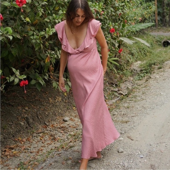 Hatch The Emily Blush Bohemian Floral Size 3 Maternity Dress L - Picture 13 of 13